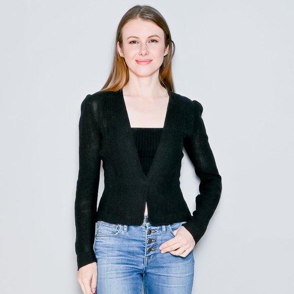 ISABEL MARANT Black Linen Fitted Blazer Sz 1 - Picture 1 of 8